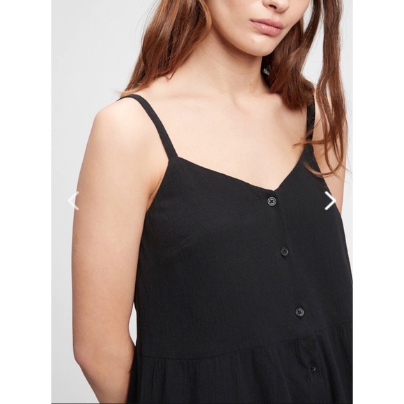 Gap Crinkle Gauze Button-Front Tiered Dress Petite XS - Picture 7 of 7